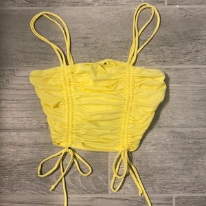 wild fable yellow crop tank